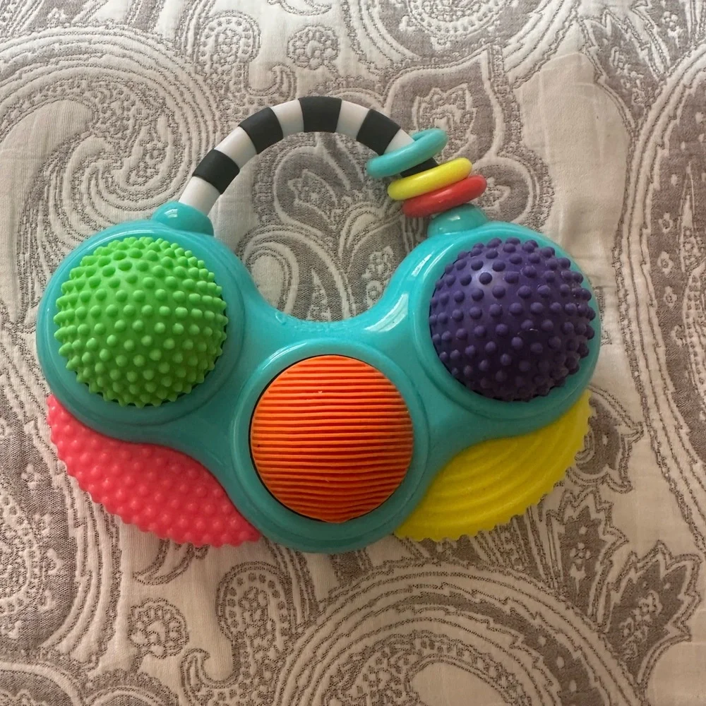 Green and Purple Learning Sensory and teething Toy